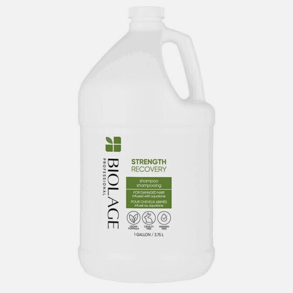 Biolage strength recovery GALLON SIZE Shampoo-COLOR SAFE- FREE gallon pump!